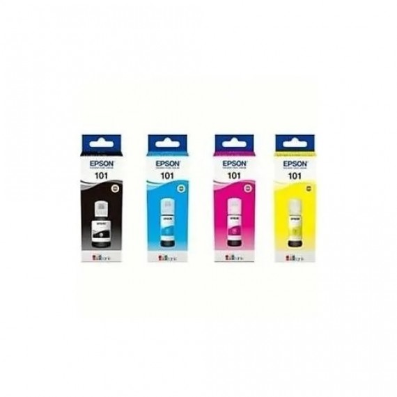 Epson 101 Black-Cyan-Yellow- Magenta Ink Bottle Set ( 127 ml, 70 ml, 70 ml, 70 ml)