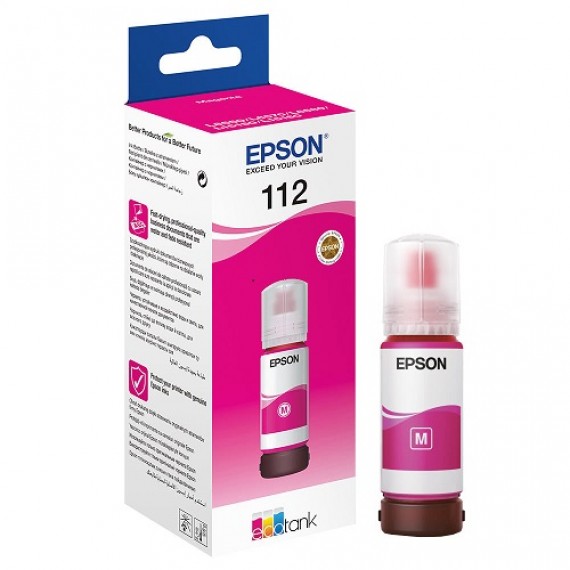 Epson 112 Ecotank Pigment Magenta Ink Bottle - 70ml