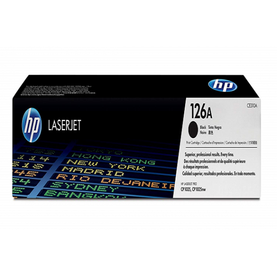 HP 126A Black Original LaserJet Toner Cartridge (CE310A)