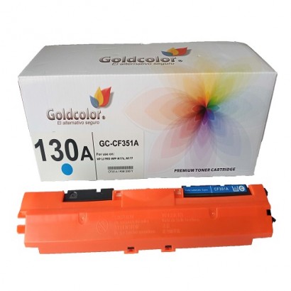 GOLDCOLOR 130A CYAN TONER CARTRIDGE (CF351A) FOR HP REPLACEMENT