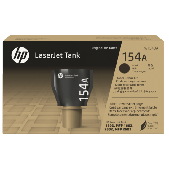 HP 154A Black Original LaserJet Tank Toner Reload Kit (W1540A)
