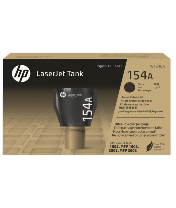 HP 154A Black Original LaserJet Tank Toner Reload Kit (W1540A)