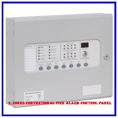 2-ZONES CONVENTIONAL FIRE ALARM CONTROL PANEL