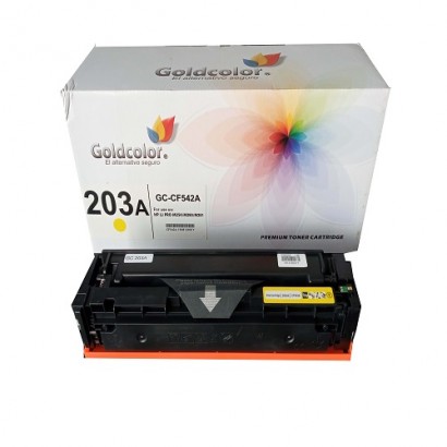GOLDCOLOR 203A YELLOW TONER CARTRIDGE (CF542A) FOR HP REPLACEMENT
