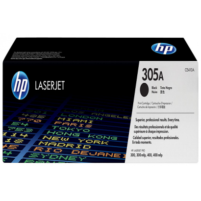 HP 305A Black Original LaserJet Toner Cartridge (CE410A)