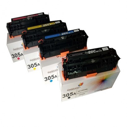 305a Toner Cartridges Set Black Cyan  Yellow & Magenta For Hp Replacement