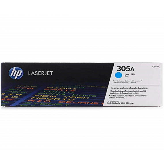 HP 305A Cyan Original LaserJet Toner Cartridge (CE411A)