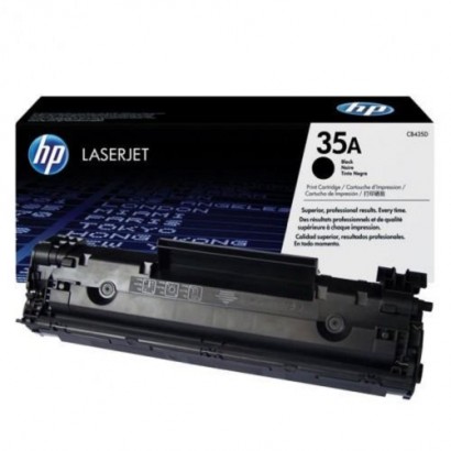 HP 35A Black Original LaserJet Toner Cartridge, CB435A