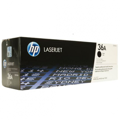 HP 36A Black Original LaserJet Toner Cartridge (CB436A)