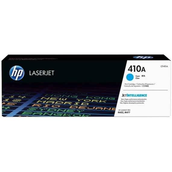 HP 410A Cyan Original LaserJet Toner Cartridge, CF411A