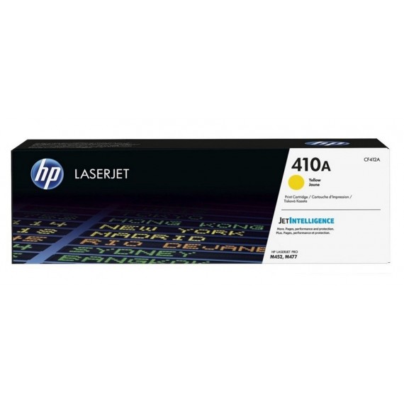 HP 410A Yellow Original LaserJet Toner Cartridge, CF412A