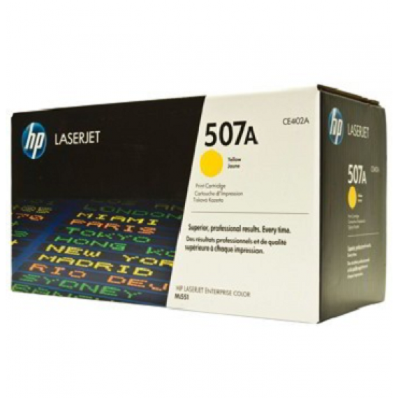 HP 507A Yellow Original LaserJet Toner Cartridge (CE402A)