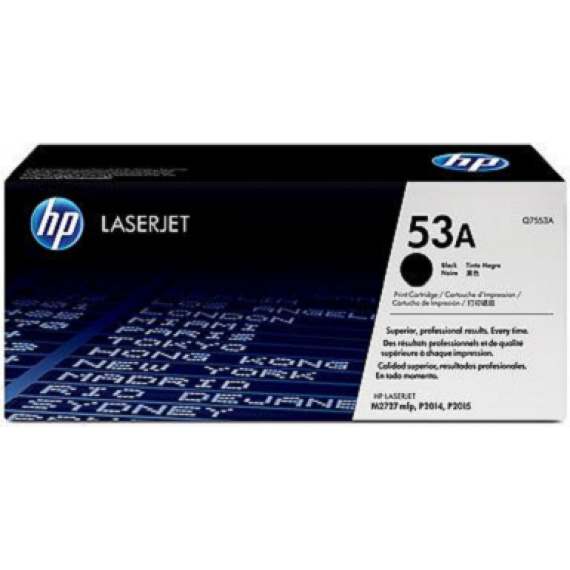 HP 53A Black LaserJet Toner Cartridge (Q7553A)