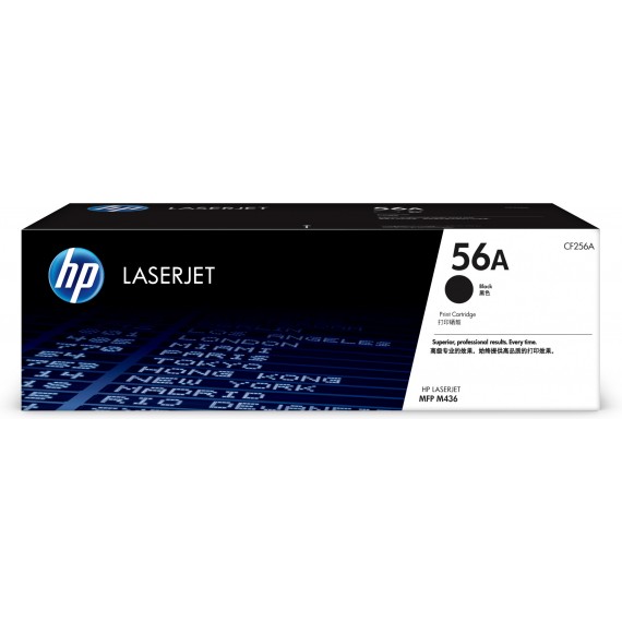 HP 56A Black Original LaserJet Toner Cartridge (CF256A)