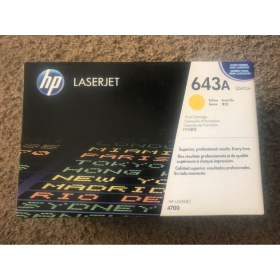 HP 643A Yellow Original LaserJet Toner Cartridge (Q5952A)