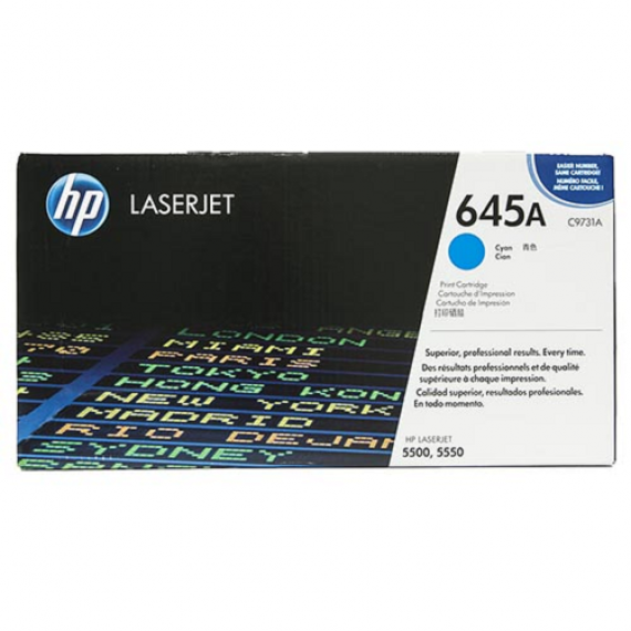 HP 645A Cyan Original LaserJet Toner Cartridge (C9731A)