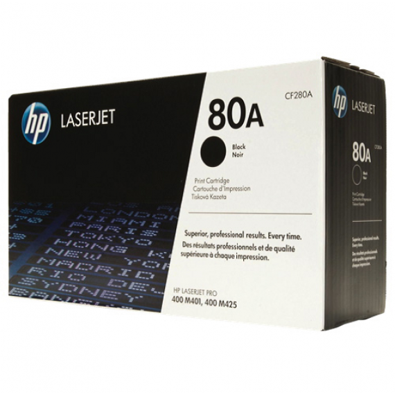 HP 80A Black Original LaserJet Toner Cartridge (CF280A)