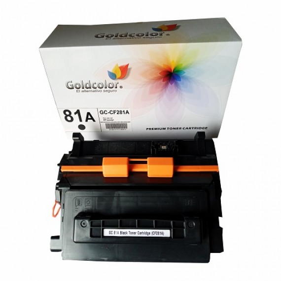 GOLDCOLOR 81A BLACK TONER CARTRIDGE (CF281A) FOR HP REPLACEMENT