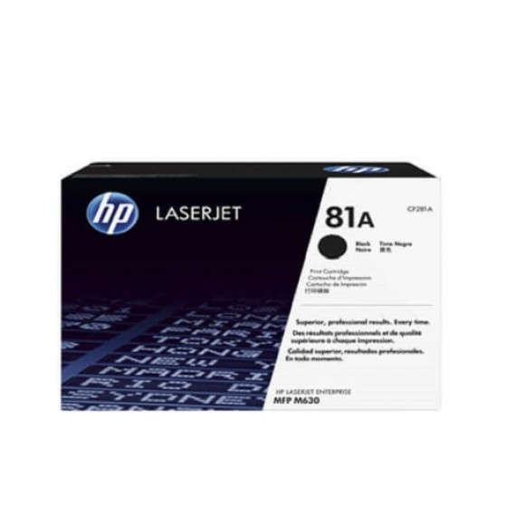 HP 81A Black Original LaserJet Toner Cartridge, CF281A
