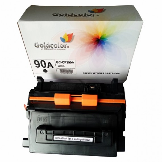 GOLDCOLOR 90A BLACK TONER CARTRIDGE (CE390A) FOR HP REPLACEMENT