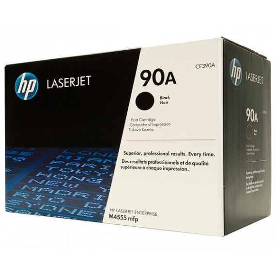 HP 90A Black Original LaserJet Toner Cartridge (CE390A)