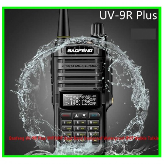 Baofeng UV-9R Plus VHF/UHF Dual Band Dustproof Waterproof IP67 Walkie Talkie