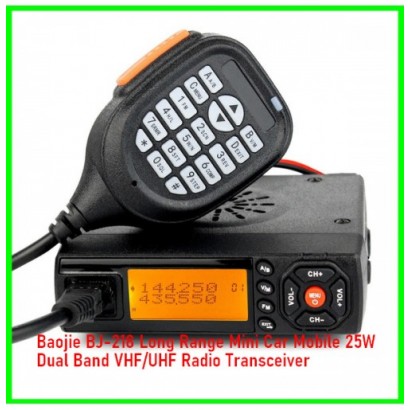 Baojie BJ-218 Long Range Mini Car Mobile 25W Dual Band VHF/UHF Radio Transceiver