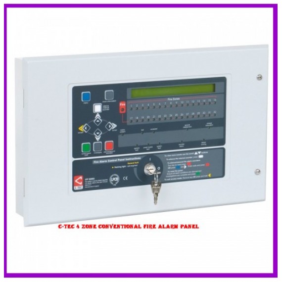 C-TEC 4 ZONE CONVENTIONAL FIRE ALARM PANEL