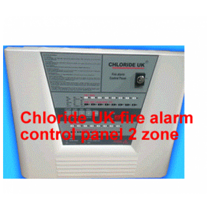 CHLORIDE UK FIRE ALARM CONTROL PANEL 2 ZONE