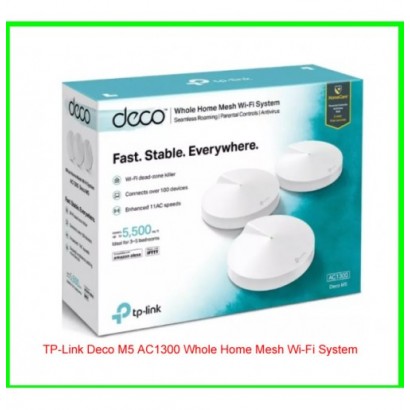 TP-LINK DECO M5 AC1300 WHOLE HOME MESH WI-FI SYSTEM TP-LINK DECO M5 AC1300 WHOLE HOME MESH WI-FI SYSTEM