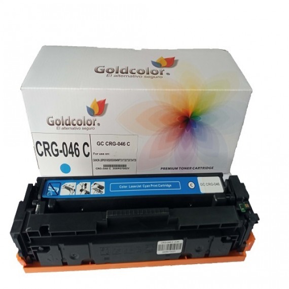 Goldcolor 046 Cyan Toner Cartridge For Canon Mf735cdw, Mf733cdw, Mf731cdw, Lbp654cdw Laser Printers