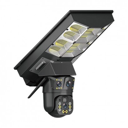Solar Streetlight 8MP V380PRO Ai PTZ Dual Lens Camera