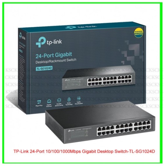 TP-LINK 24-PORT 10/100/1000MBPS GIGABIT DESKTOP SWITCH-TL-SG1024D
