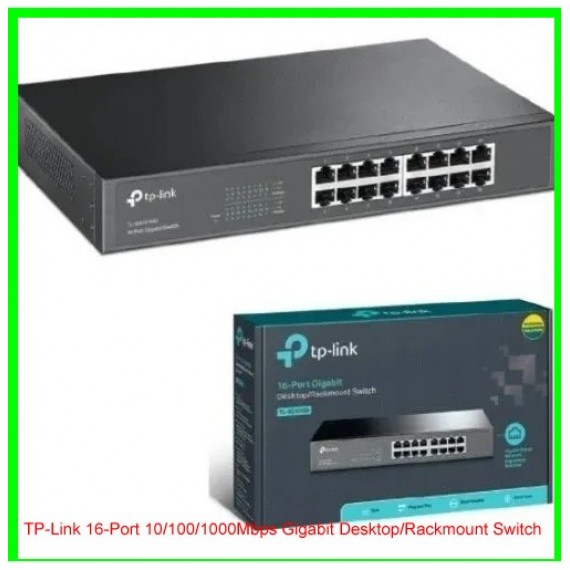 TP-LINK 16-PORT 10/100/1000MBPS GIGABIT DESKTOP/RACKMOUNT SWITCH