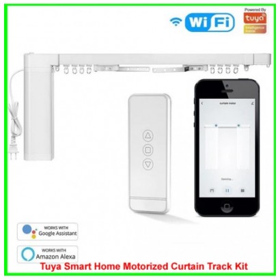 Tuya Smart Home Motorized Curtain Track Kit