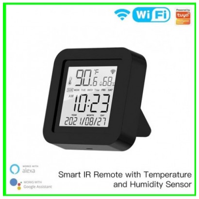 Tuya Smart IR Remote Control WiFi Temperature Humidity Sensor with LCD