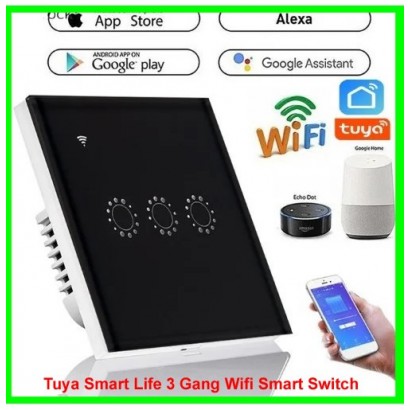 Tuya Smart Life 3 Gang Wifi Smart Switch