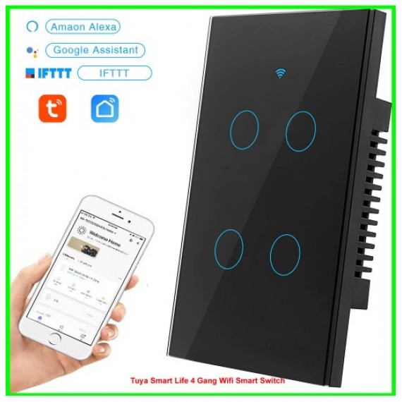 Tuya Smart Life 4 Gang Wifi Smart Switch