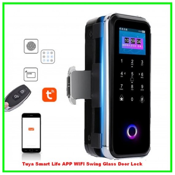 Tuya Smart Life APP WIFI Swing Glass Door Lock with remote control