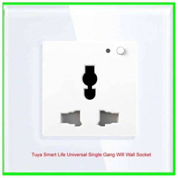Tuya Smart Life Universal Single Gang Wifi Wall Socket
