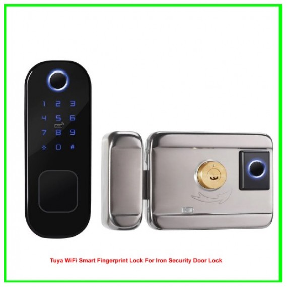 Tuya WiFi Smart Fingerprint Lock For Iron Security Door Lock