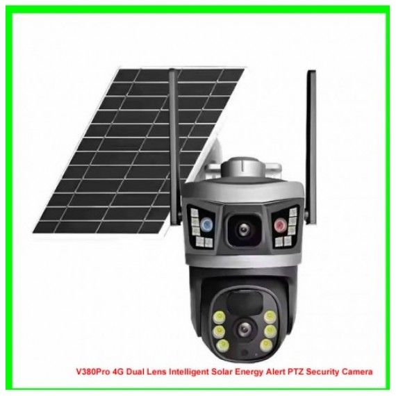 V380Pro 4G Dual Lens Intelligent Solar Energy Alert PTZ Security Camera