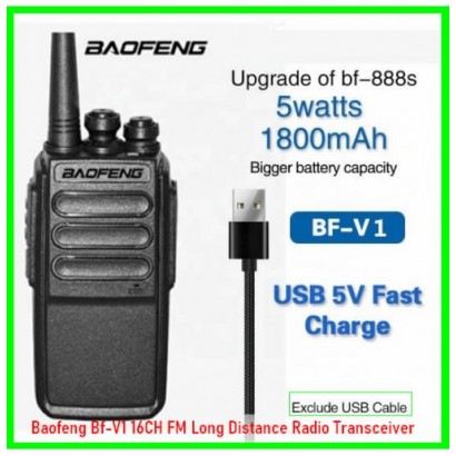 Baofeng Bf-V1 16CH FM Long Distance Radio Transceiver Walkie Talkie Baofeng Bf-V1 16CH FM Long Distance Radio Transceiver Walkie Talkie