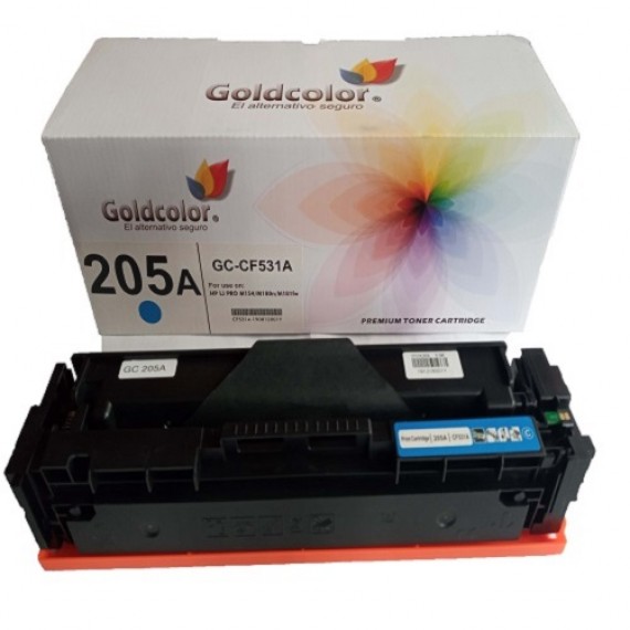 GOLDCOLOR 205A CYAN TONER CARTRIDGE (CF531A) FOR HP REPLACEMENT