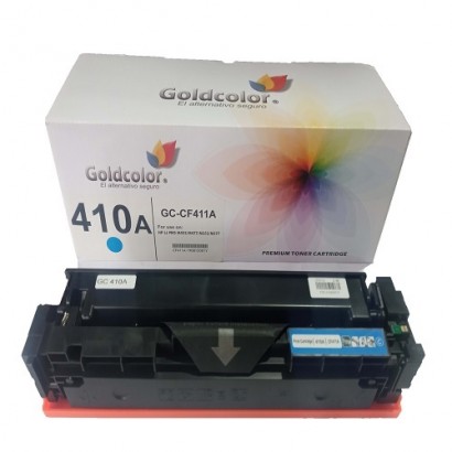 GOLDCOLOR 410A CYAN TONER CARTRIDGE (CF411A) FOR HP REPLACEMENT