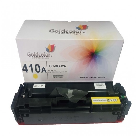 GOLDCOLOR 410A YELLOW TONER CARTRIDGE (CF412A) FOR HP REPLACEMENT