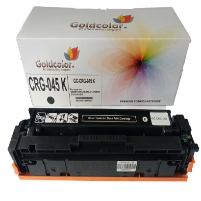 Goldcor 045 Black Toner Cartridge For Canon Color Imageclass Mf634cdw, Mf632cdw, Lbp612cdw Printer