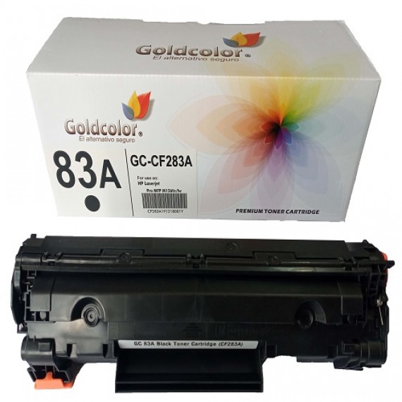 GOLDCOLOR 83A BLACK TONER CARTRIDGE (CF283A) FOR HP REPLACEMENT