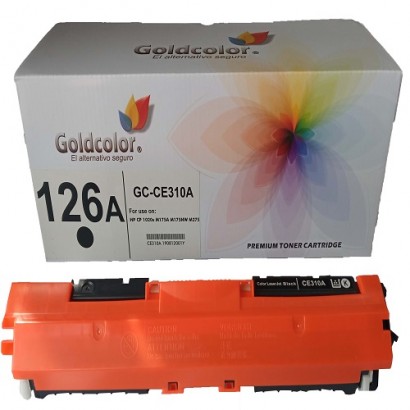 GOLDCOLOR 126A BLACK TONER CARTRIDGE (CE310A) for HP REPLACEMENT