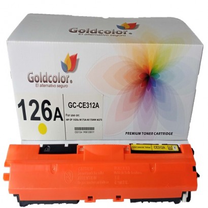GOLDCOLOR 126A YELLOW TONER CARTRIDGE (CE312A) FOR HP REPLACEMENT